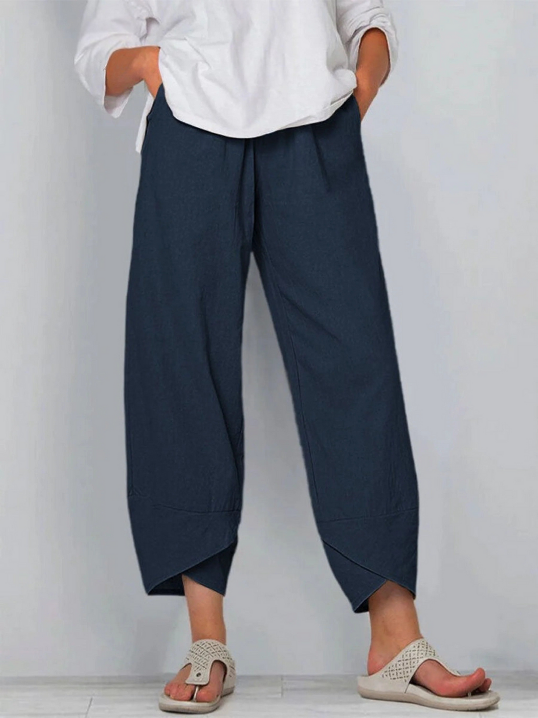 Women's Solid Color Loose Elegant Casual Simple Pants