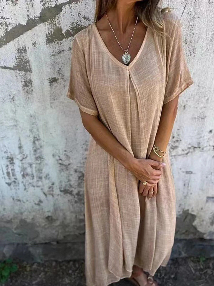 Stylish  V-neck Dress