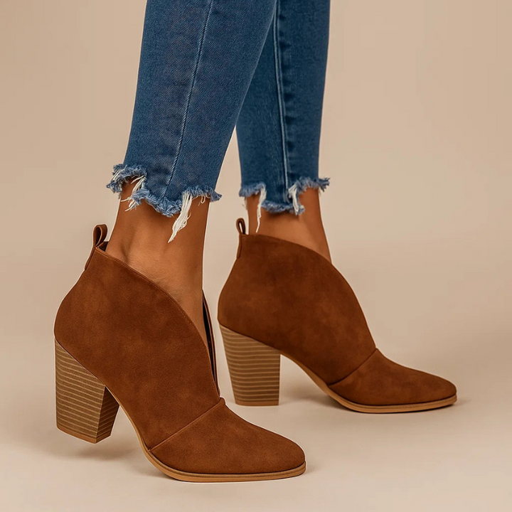 Marivelle | Modern Block-Heel Ankle Booties
