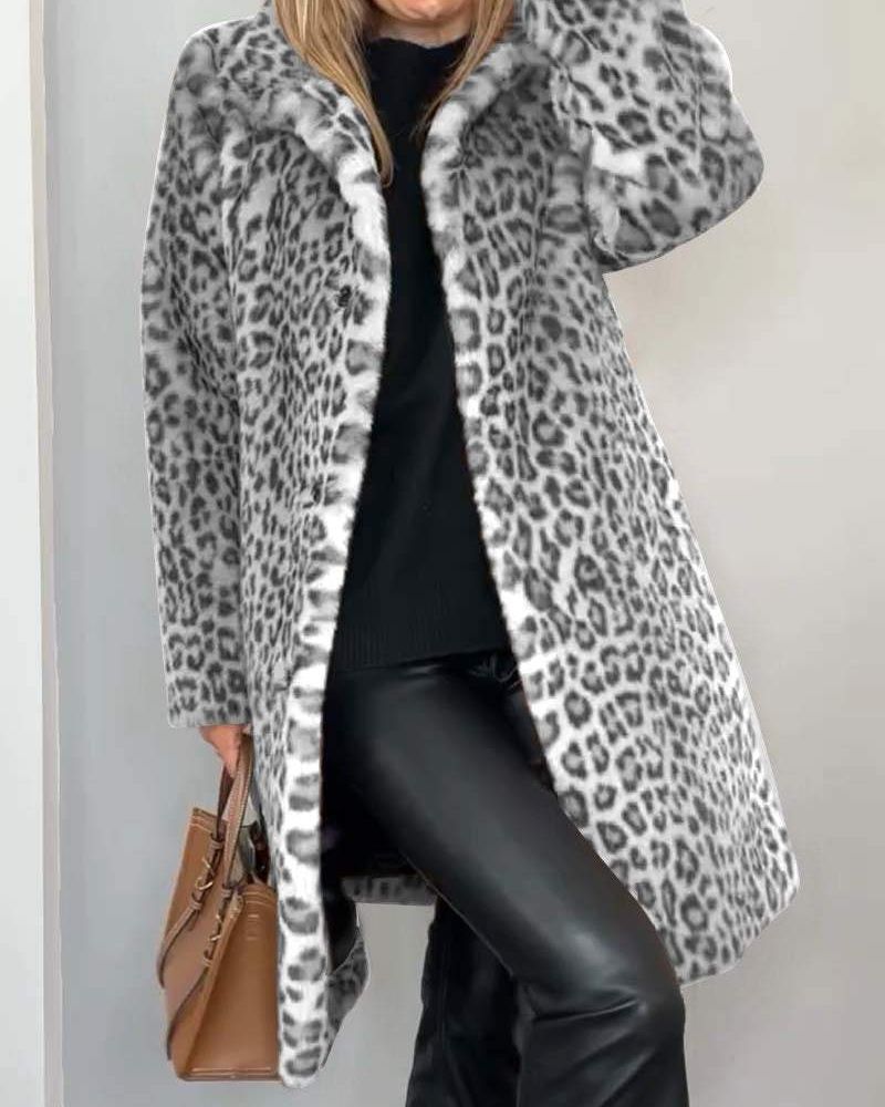 Zalira | Elegant Leopard Winter Coat