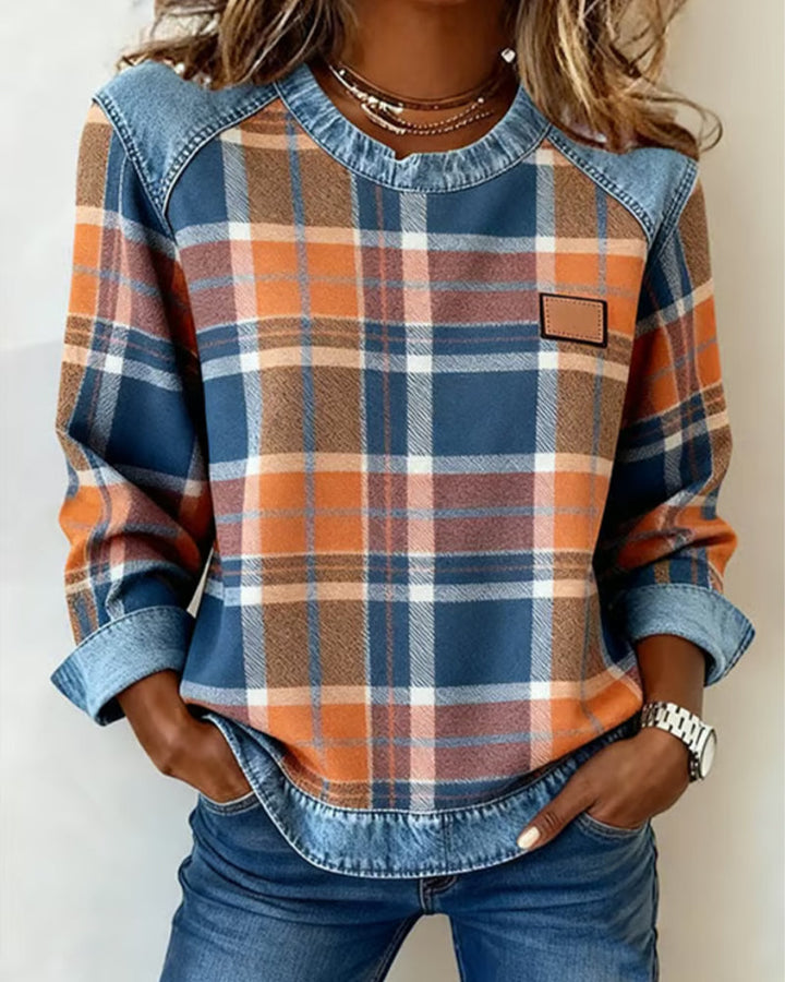 Harper | Cozy Plaid Sweatshirt