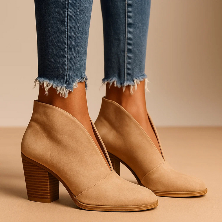 Marivelle | Modern Block-Heel Ankle Booties