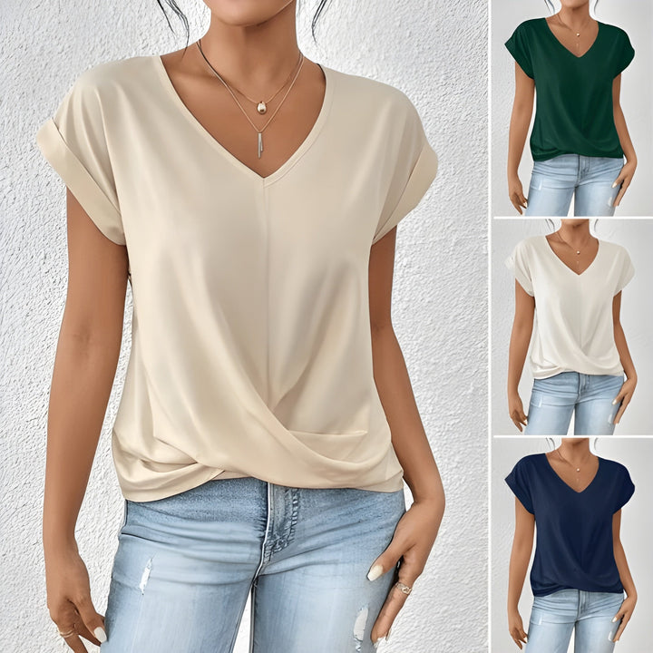 Kathrina | V-Hals Twist Front Top
