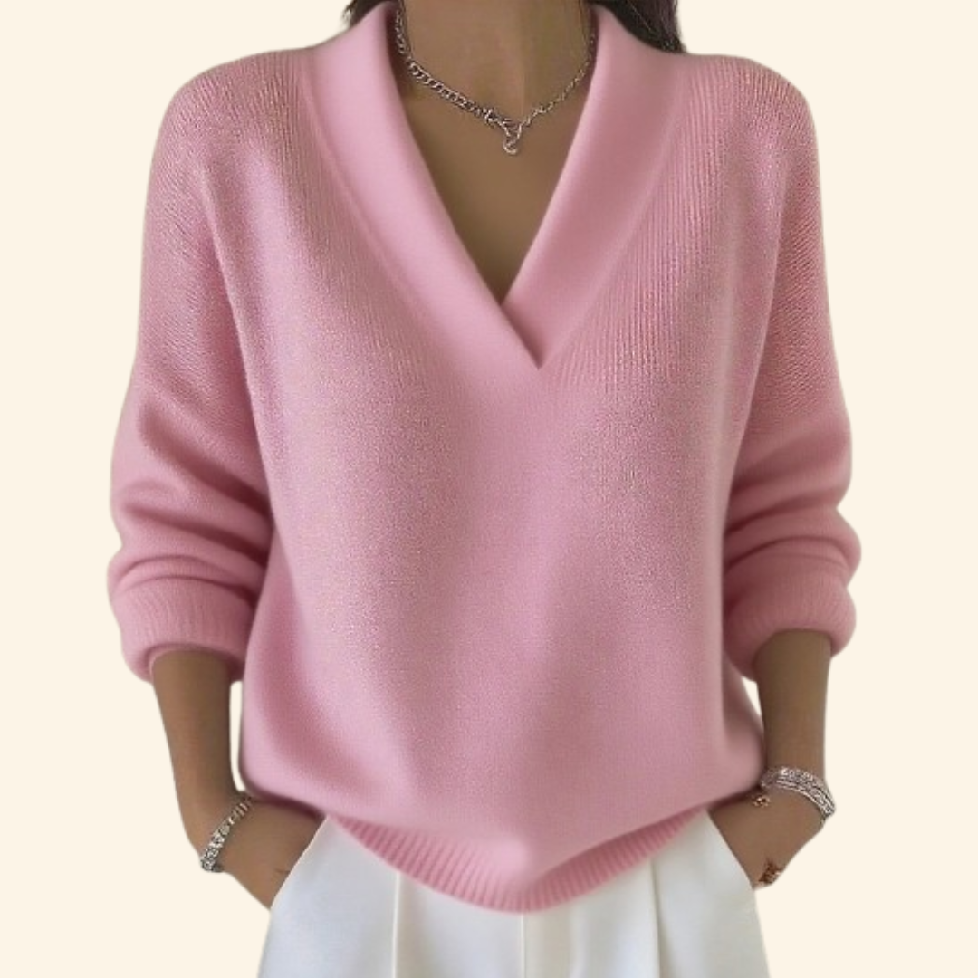 Faye | Relaxed V-Neck Sweater