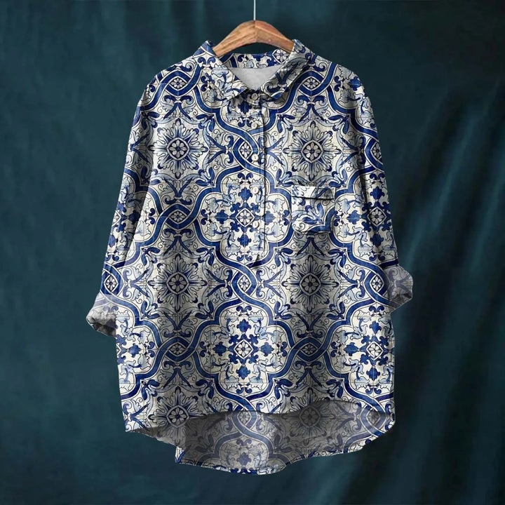 Liesa™ | Vintage Floral Shirt with Buttons