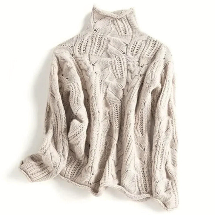 Elowira | Classic Cable Knit Turtleneck Sweater