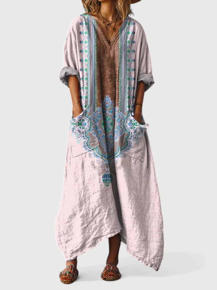 Elodie | Embroidered Relaxed Midi Dress