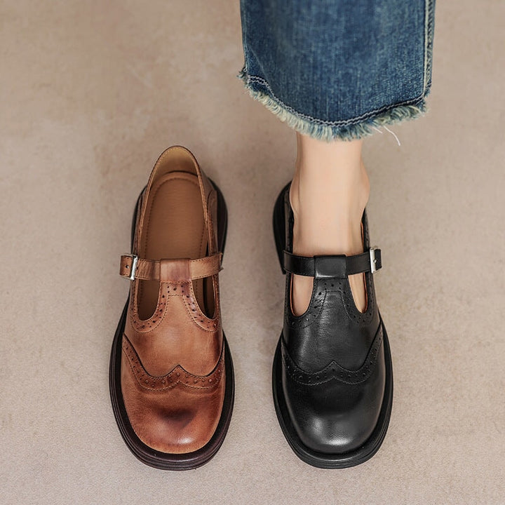 Victoria | Elegant Leather Mary Janes